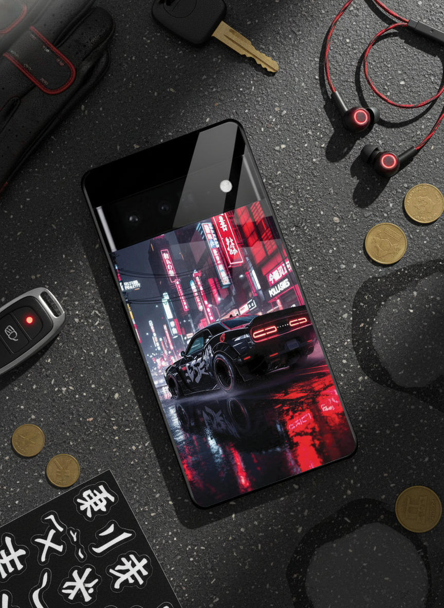 Tokyo Heart Premium Glass Back Cover For Google Pixel 7,8,9,10 Series