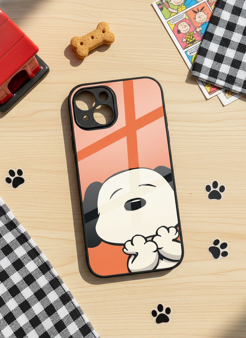 Puppy Love Premium Glass Back Cover For iPhone 11-17 Models