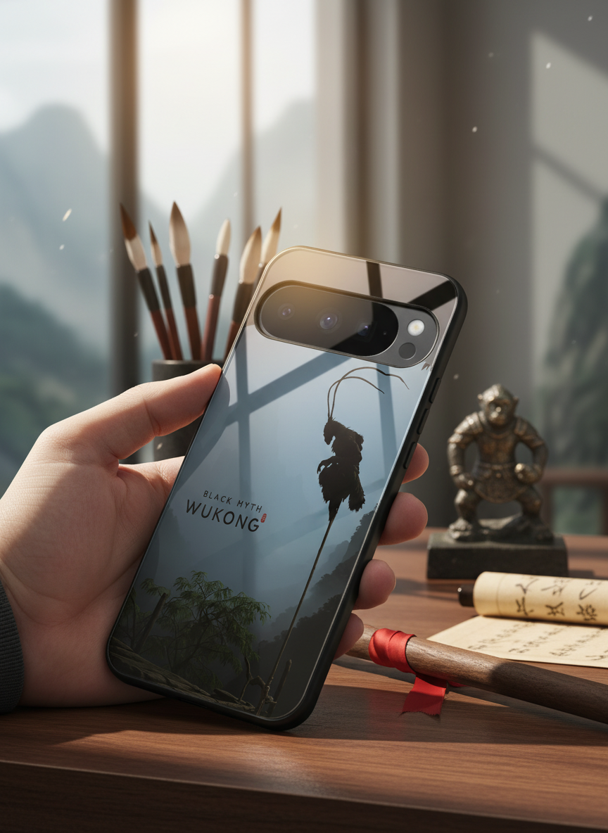 BMW-Black Myth Wukong Premium Glass Back Cover For Google Pixel 7,8,9,10 Series