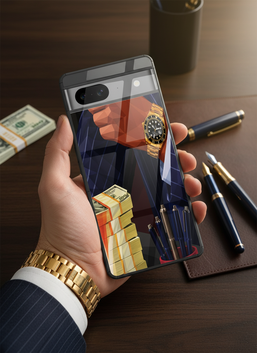Cash Empire Premium Glass Back Cover For Google Pixel 7,8,9,10 Series