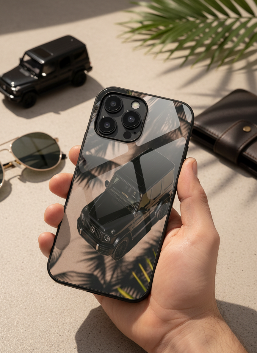 Shadow Drive Premium Glass Back Cover For iPhone 11-17 Models