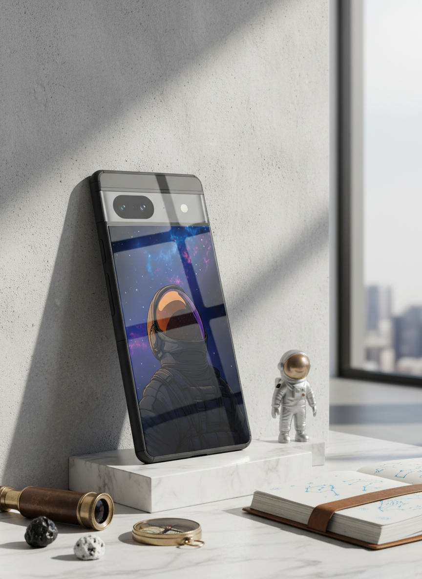 Stellar Void Premium Glass Back Cover For Google Pixel 7,8,9,10 Series