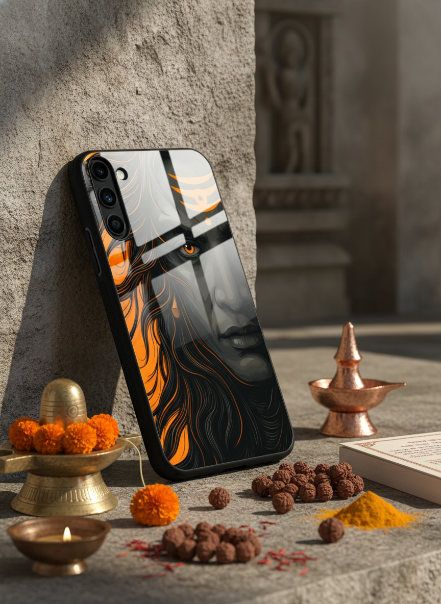 Aghora Premium Glass Back Cover For Galaxy S, A, M & F Series