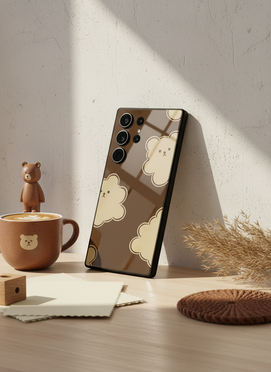 Teddy Overload Premium Glass Back Cover For Galaxy S, A, M & F Series