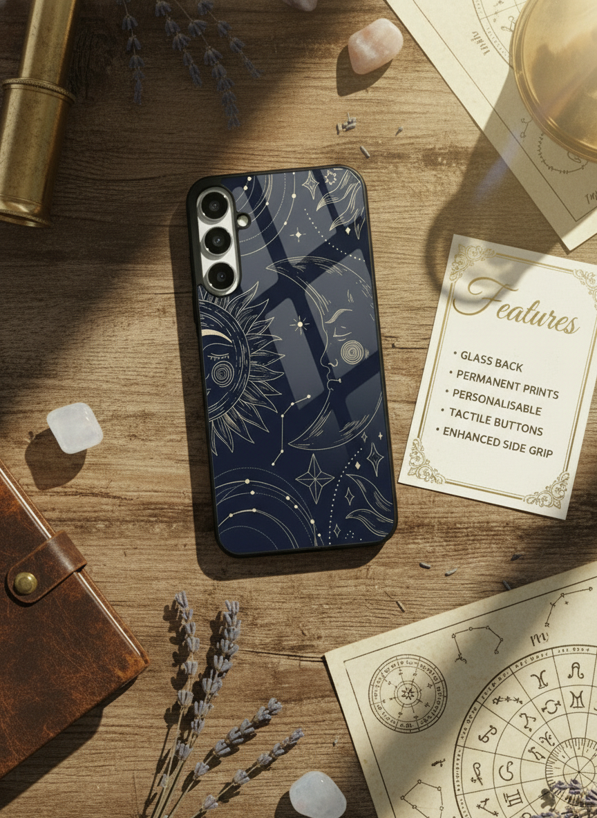 Celestial Dreams Premium Glass Back Cover For Galaxy S, A, M & F Series