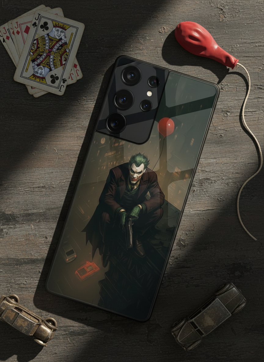 I am Joker Premium Glass Back Cover For Galaxy S, A, M & F Series