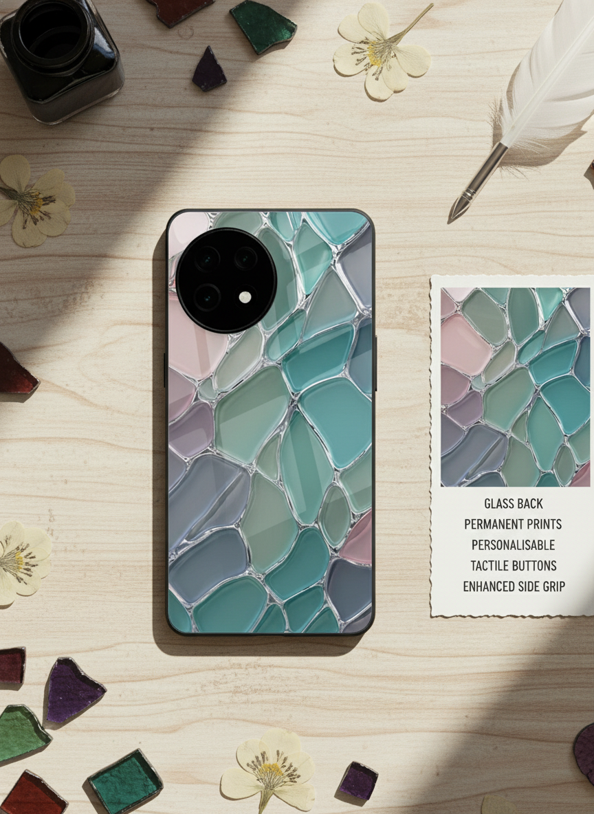 Ocean Glaze Glass Back Cover For One Plus 13, 12, 11, 10, Nord Series