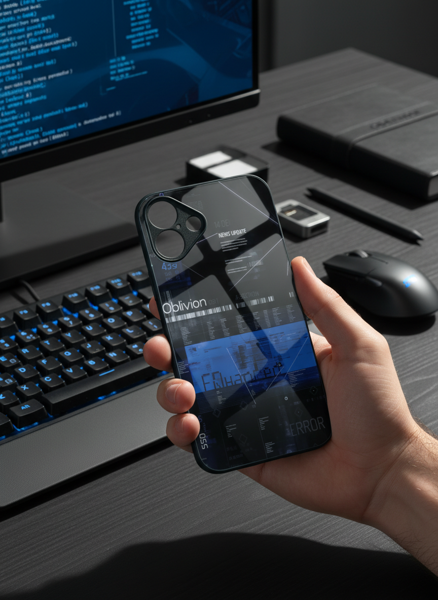 Hacker Premium Glass Back Cover For iPhone 11-17 Models