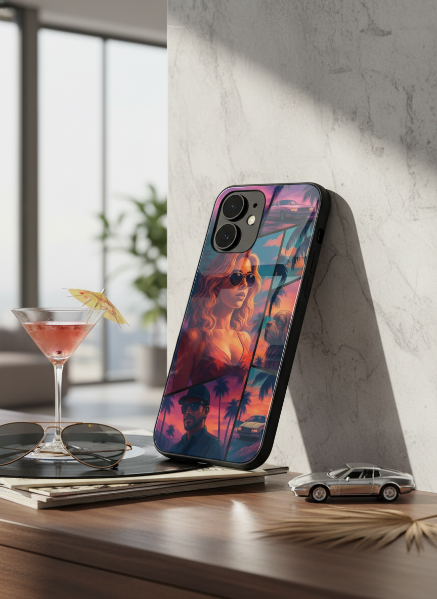GTA Loading  Premium Glass Back Cover For iPhone 11-17 Models