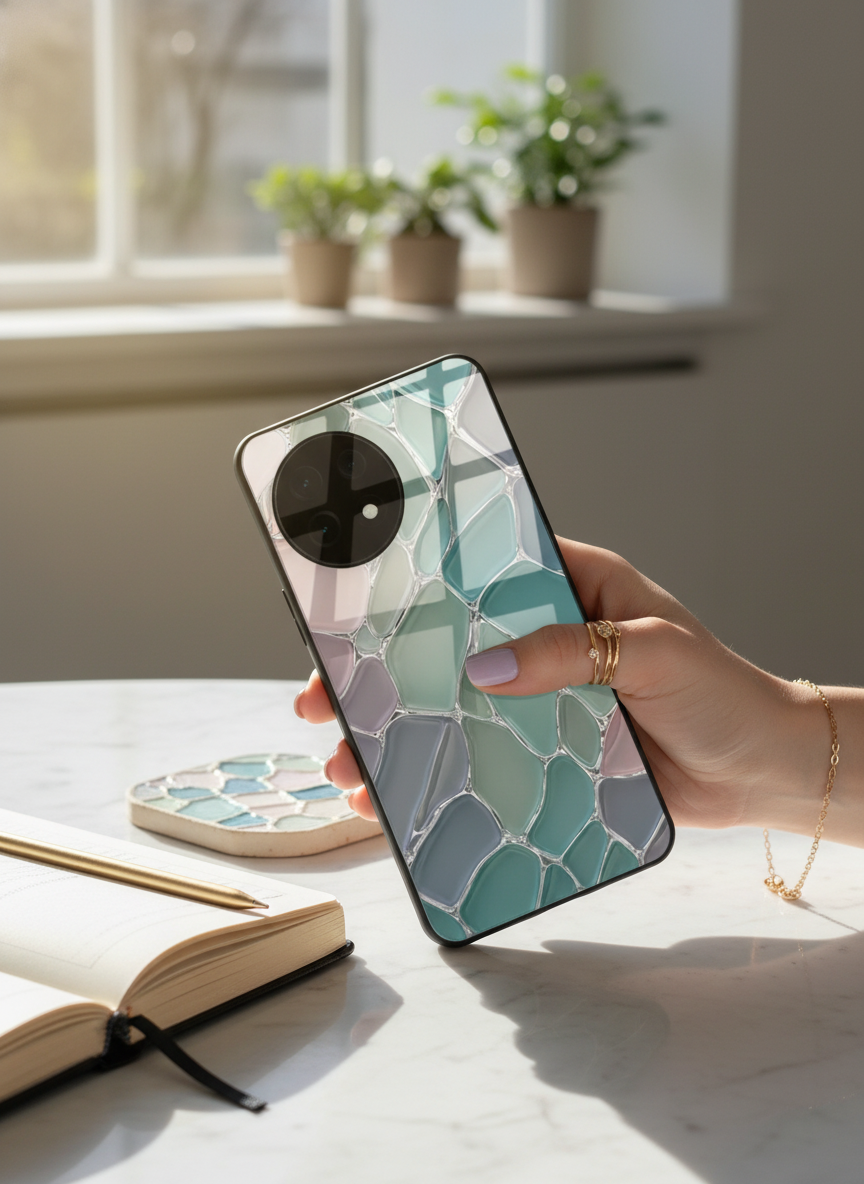 Ocean Glaze Glass Back Cover For One Plus 13, 12, 11, 10, Nord Series