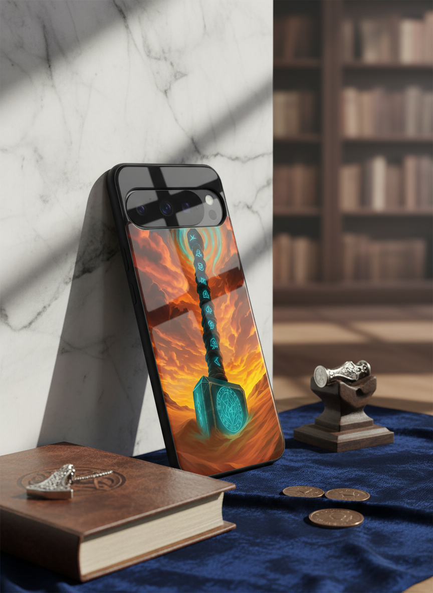 Mjolnir is it You ? Premium Glass Back Cover For Google Pixel 7,8,9,10 Series