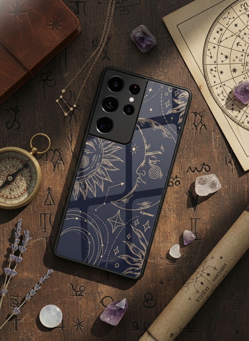 Celestial Dreams Premium Glass Back Cover For Galaxy S, A, M & F Series