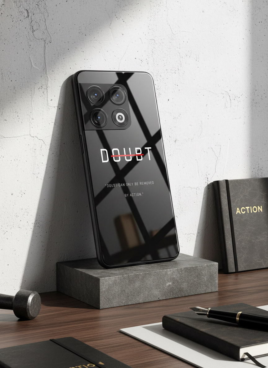 No Doubt Premium Glass Back Cover For One Plus 13, 12, 11, 10, Nord Series