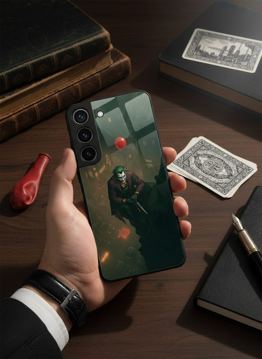 I am Joker Premium Glass Back Cover For Galaxy S, A, M & F Series