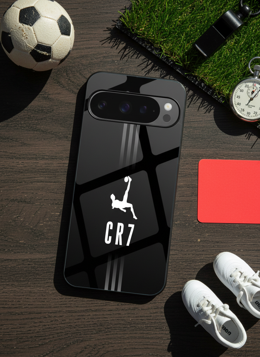 CR7 legacy Premium Glass Back Cover For Google Pixel 7,8,9,10 Series