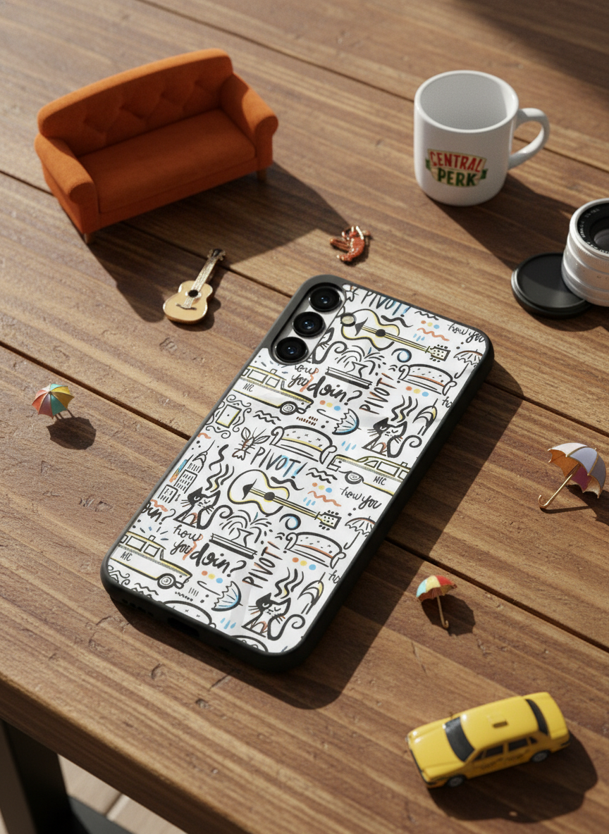 NYC Vibes Premium Glass Back Cover For Galaxy S, A, M & F Series