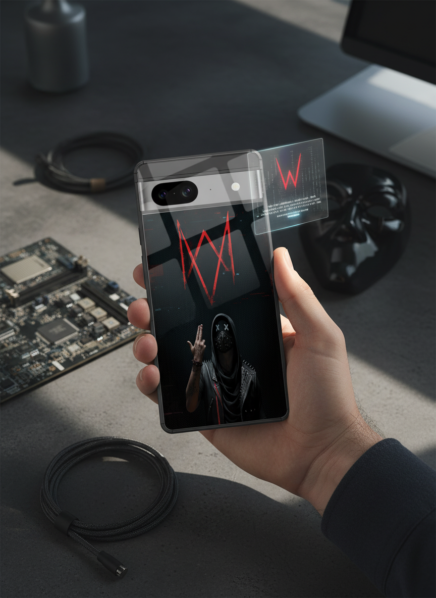 Symbol Premium Glass Back Cover For Google Pixel 7,8,9,10 Series