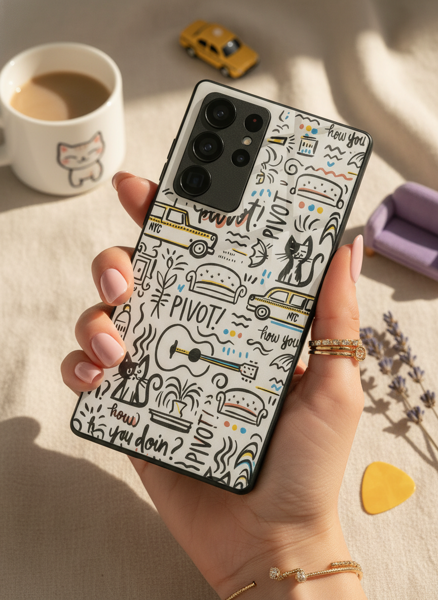 NYC Vibes Premium Glass Back Cover For Galaxy S, A, M & F Series