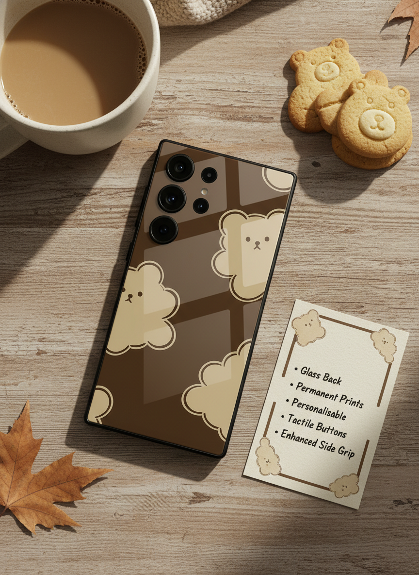 Teddy Overload Premium Glass Back Cover For Galaxy S, A, M & F Series