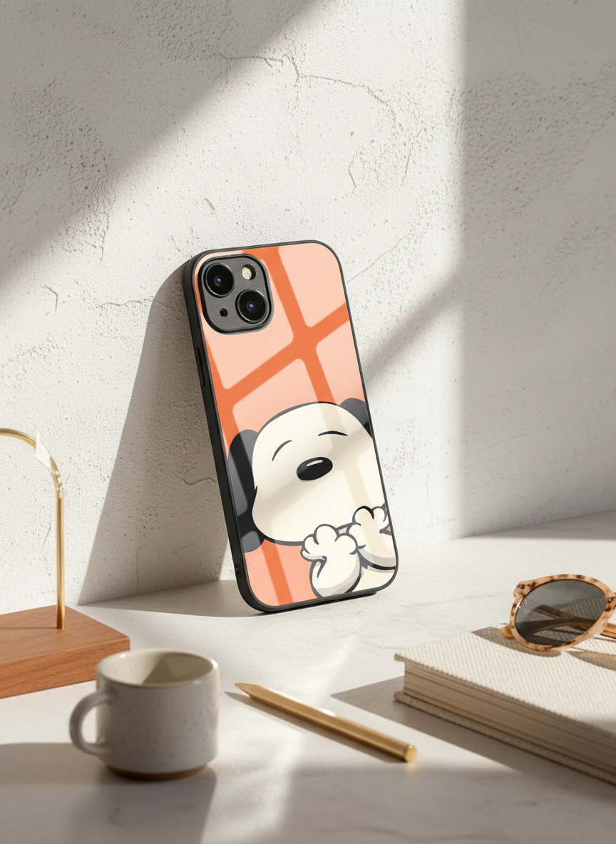 Puppy Love Premium Glass Back Cover For iPhone 11-17 Models