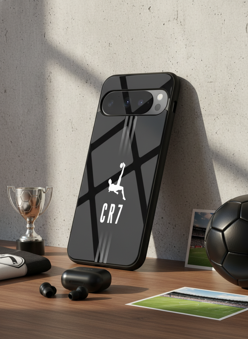 CR7 legacy Premium Glass Back Cover For Google Pixel 7,8,9,10 Series