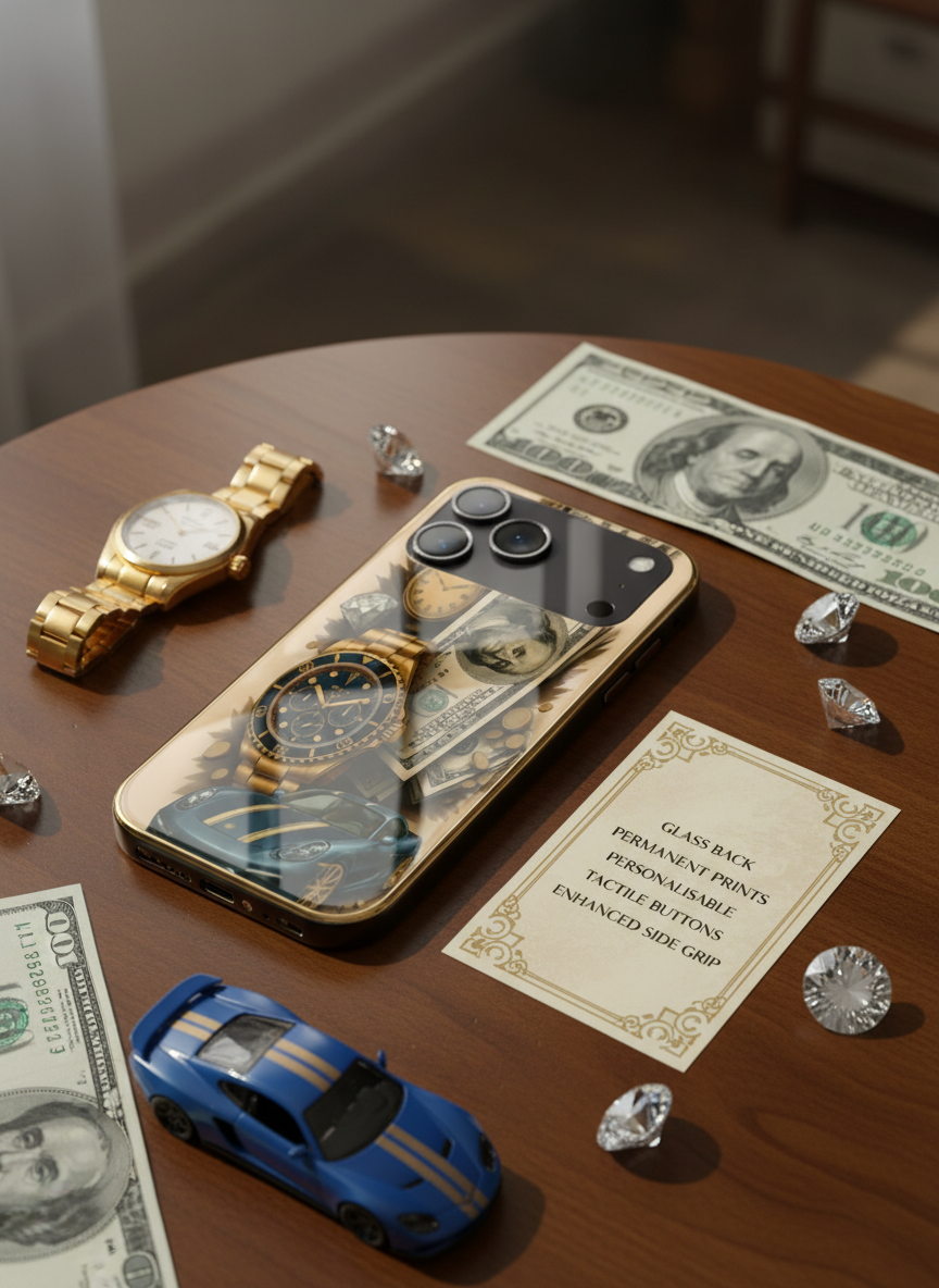 Crypto King Premium Glass Back Cover For iPhone 11-17 Models