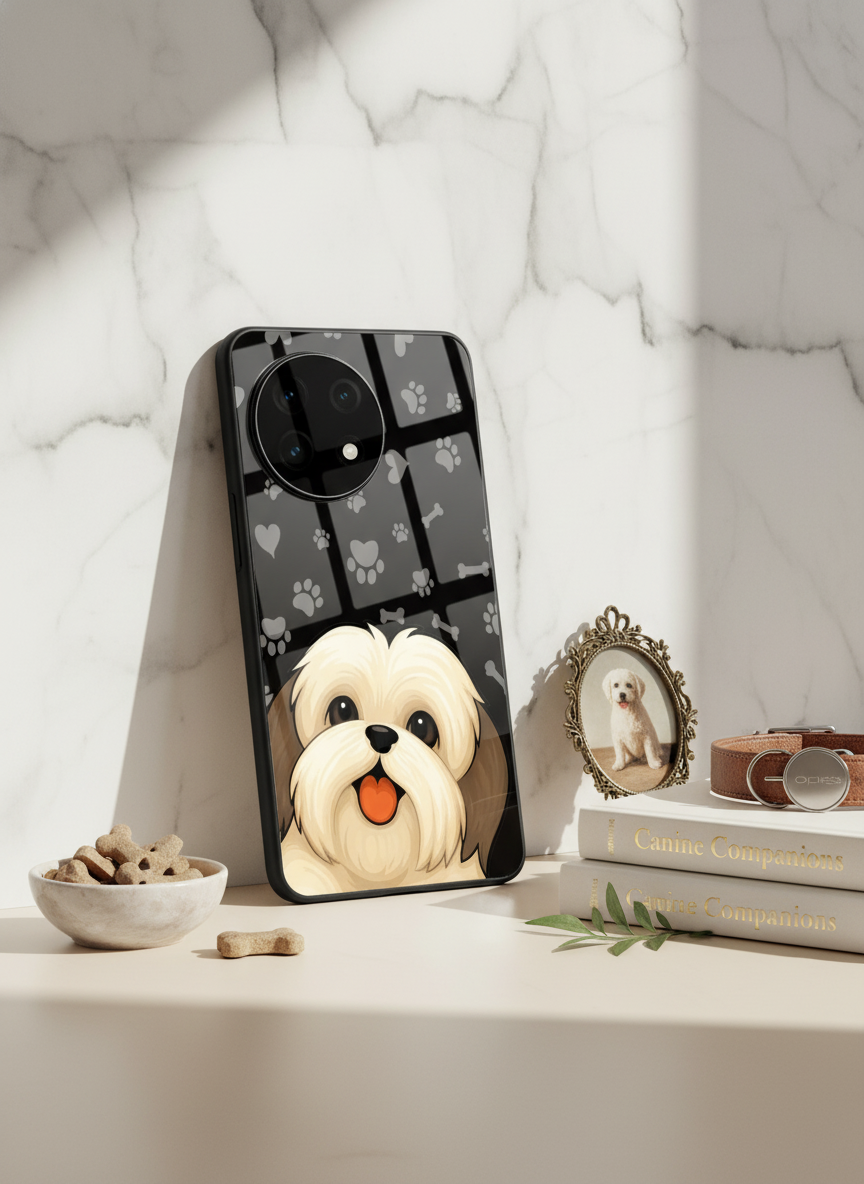 Fluffy Love Glass Back Cover For One Plus 13, 12, 11, 10, Nord Series