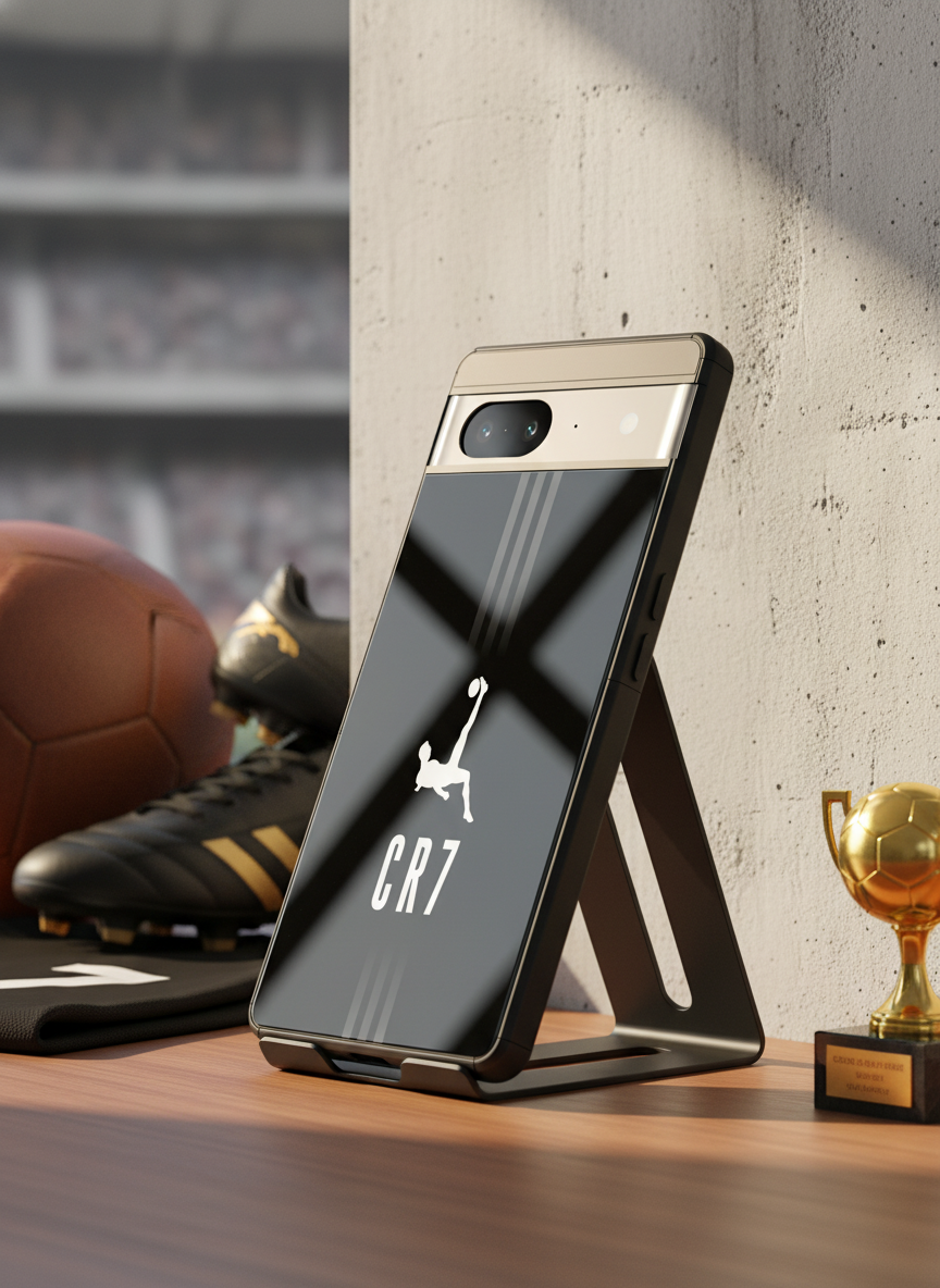 CR7 legacy Premium Glass Back Cover For Google Pixel 7,8,9,10 Series