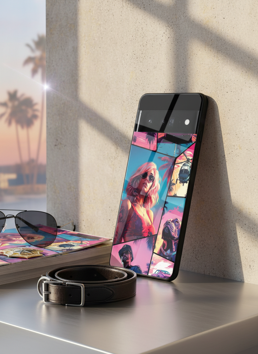 GTA loading Premium Glass Back Cover For Google Pixel 7,8,9,10 Series