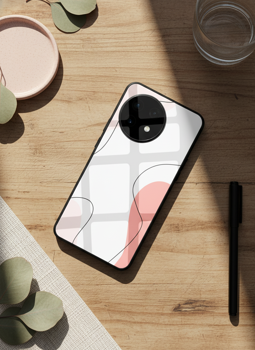 Clean Girl Aesthetics Glass Back Cover For One Plus 13, 12, 11, 10, Nord Series