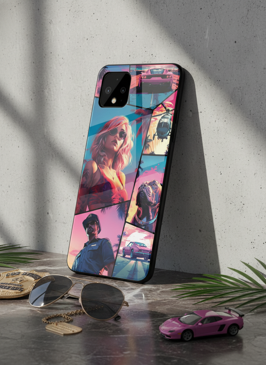 GTA loading Premium Glass Back Cover For Google Pixel 7,8,9,10 Series