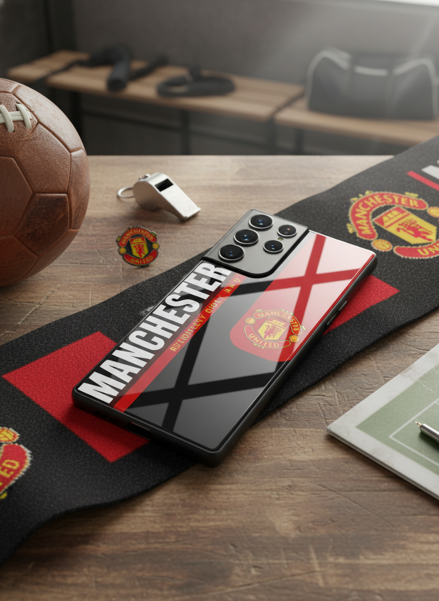 Glory Glory United Premium Glass Back Cover For Galaxy S, A, M & F Series