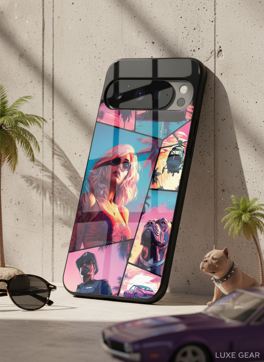 GTA loading Premium Glass Back Cover For Google Pixel 7,8,9,10 Series
