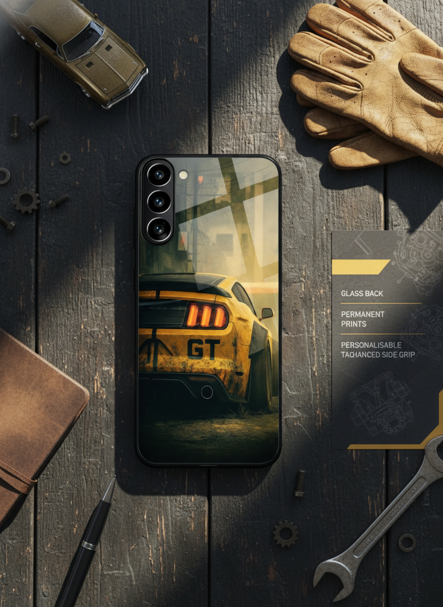Road Kings Premium Glass Back Cover For Galaxy S, A, M & F Series