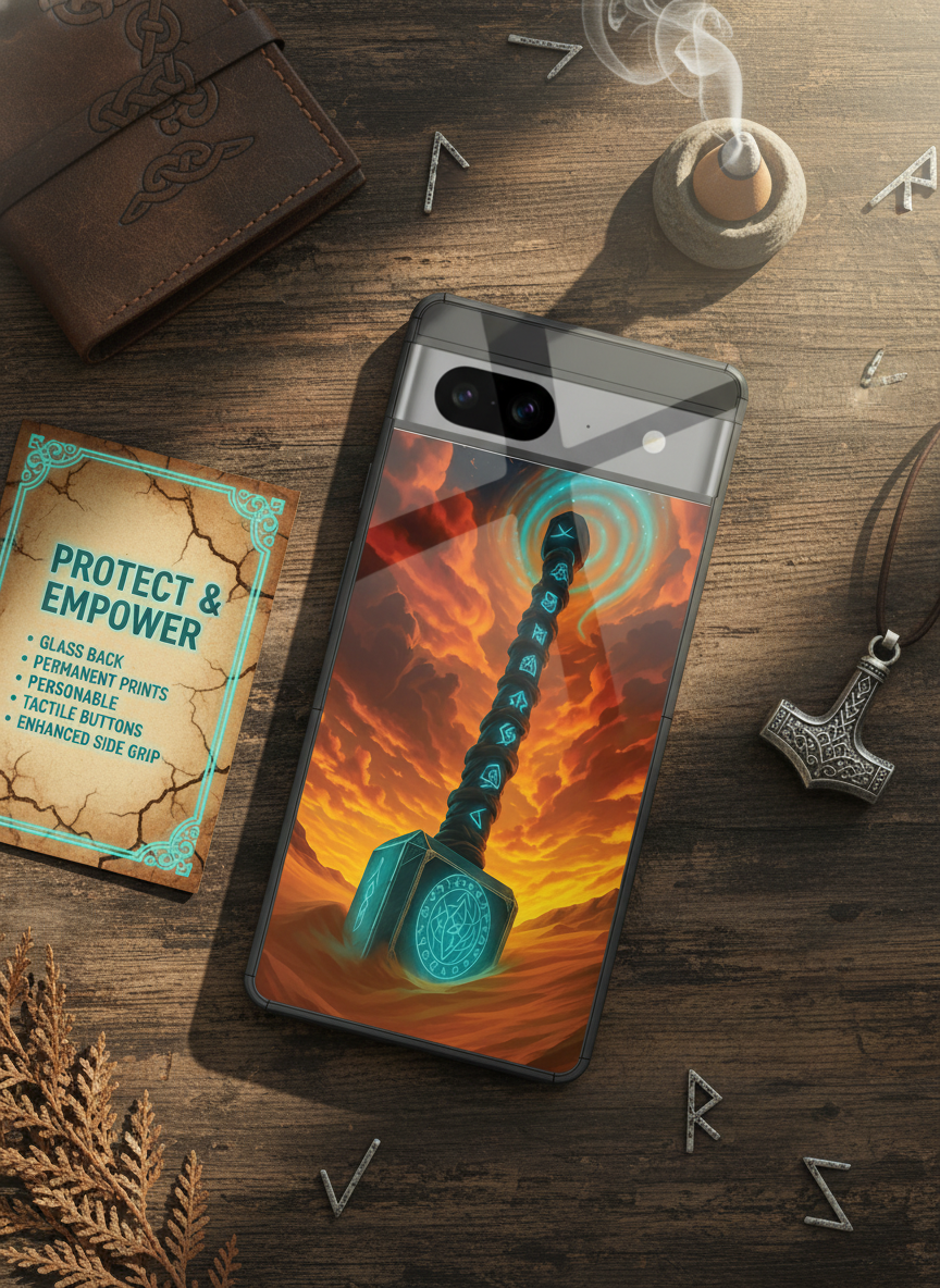 Mjolnir is it You ? Premium Glass Back Cover For Google Pixel 7,8,9,10 Series