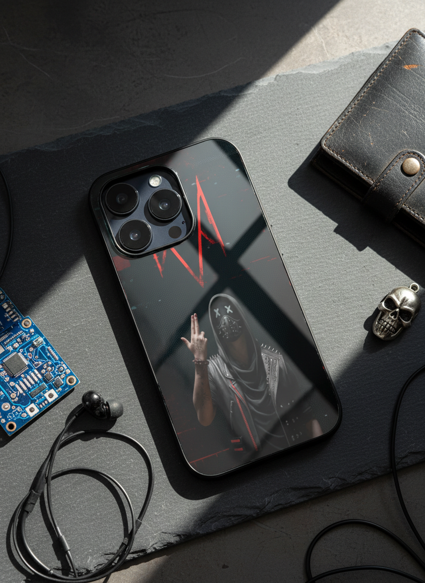 Symbol Premium Glass Back Cover For iPhone 11-17 Models