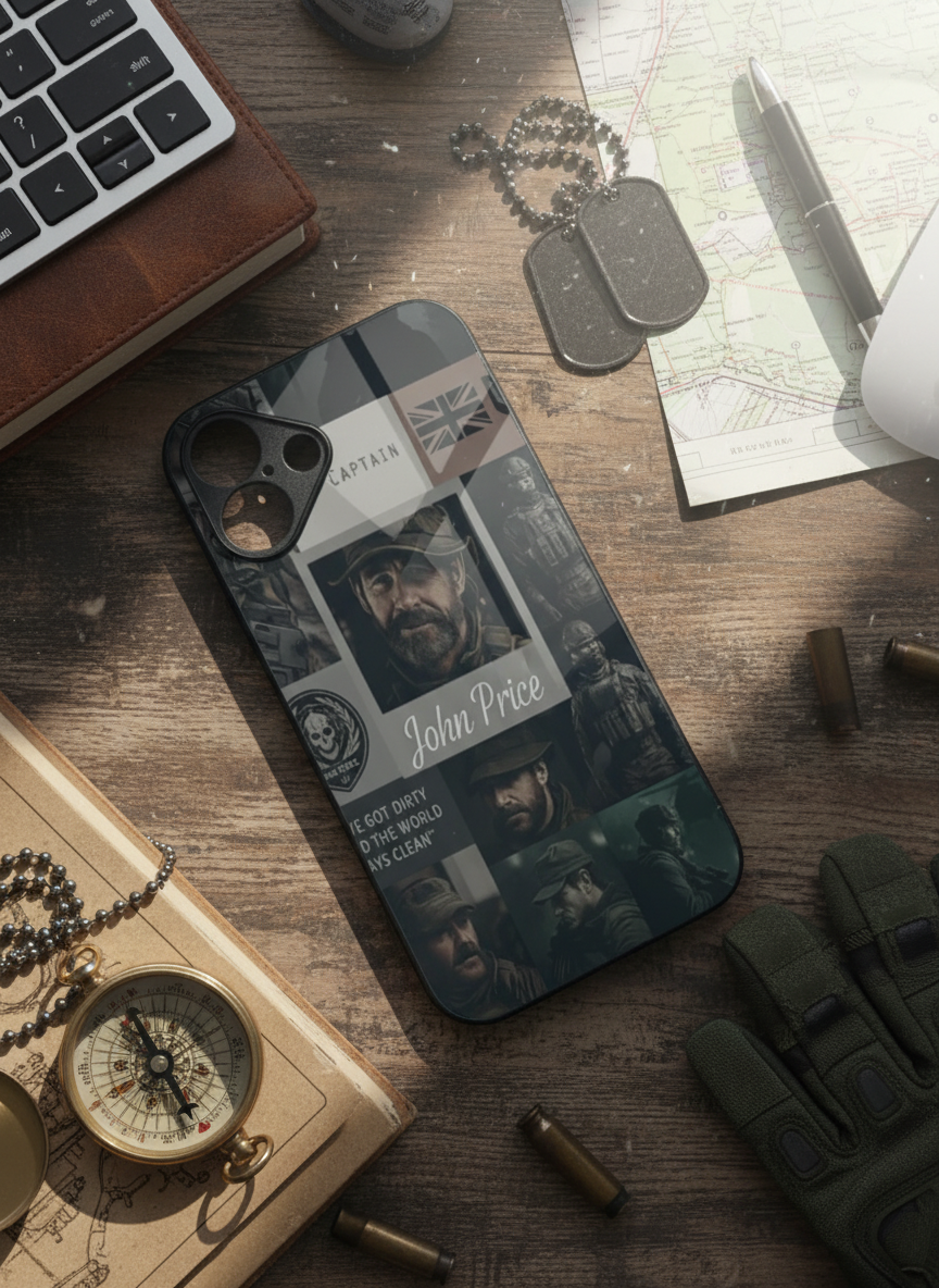 Captain’s Creed Premium Glass Back Cover For iPhone 11-17 Models