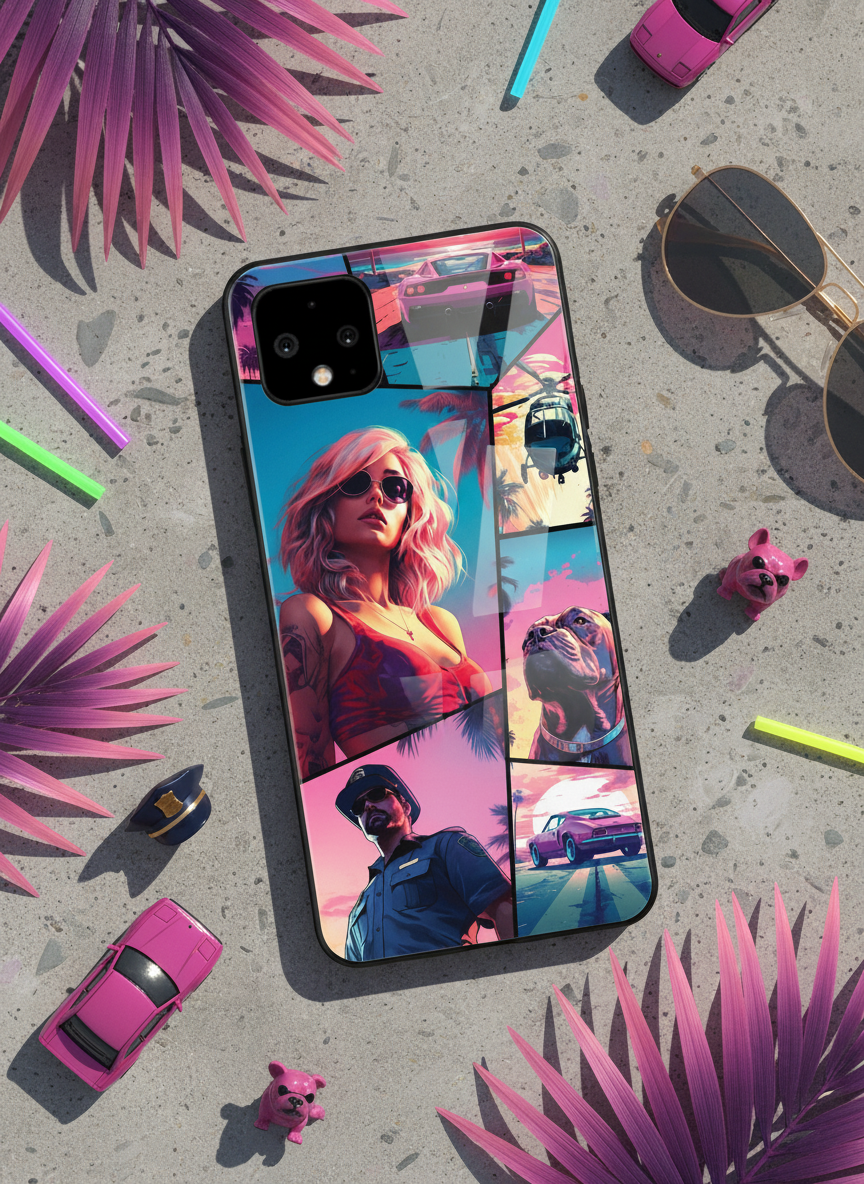 GTA loading Premium Glass Back Cover For Google Pixel 7,8,9,10 Series
