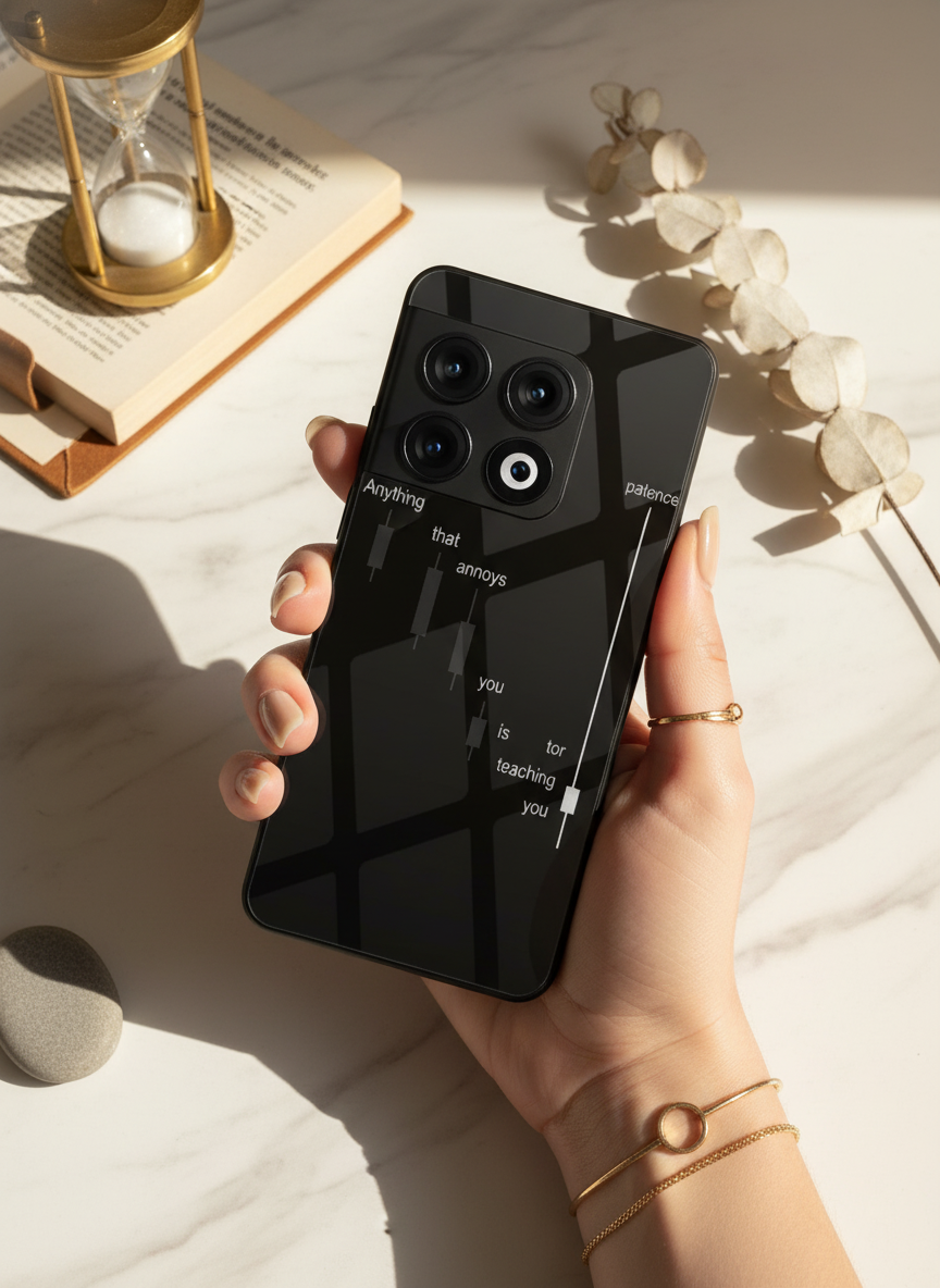Candle Wisdom Premium Glass Back Cover For One Plus 13, 12, 11, 10, Nord Series