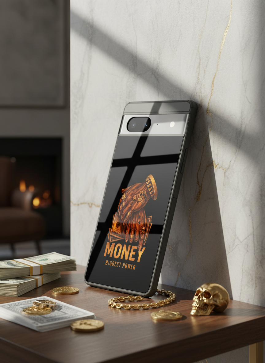 Cash Command Premium Glass Back Cover For Google Pixel 7,8,9,10 Series