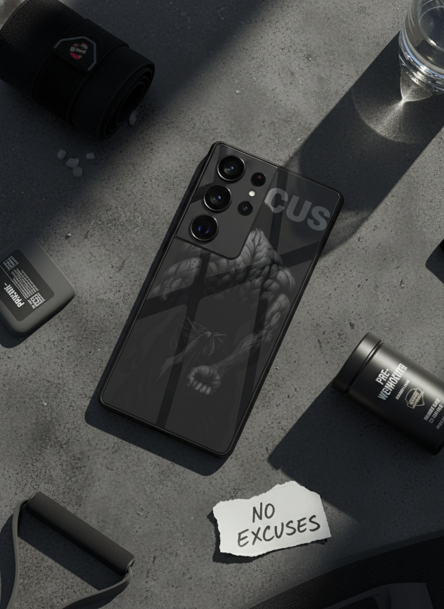 Focus Premium Glass Back Cover For Galaxy S, A, M & F Series