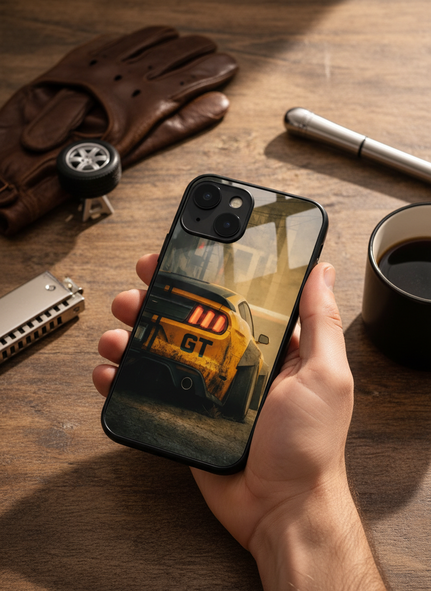 Road Kings Premium Glass Back Cover For iPhone 11-17 Models