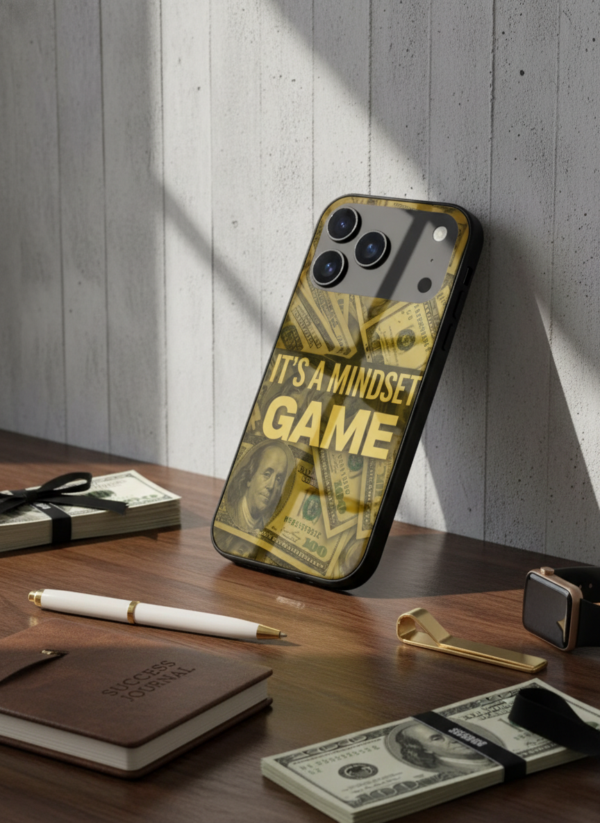 Money Mindset Premium Glass Back Cover For iPhone 11-17 Models