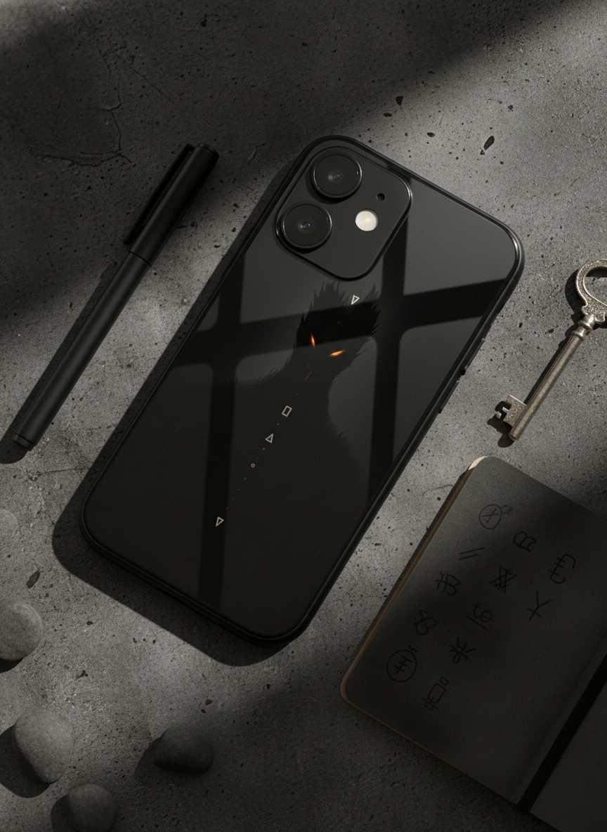 Oblivion Eyes Premium Glass Back Cover For iPhone 11-17 Models