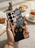 Kitty Mania  Premium Glass Back Cover For Galaxy S, A, M & F Series