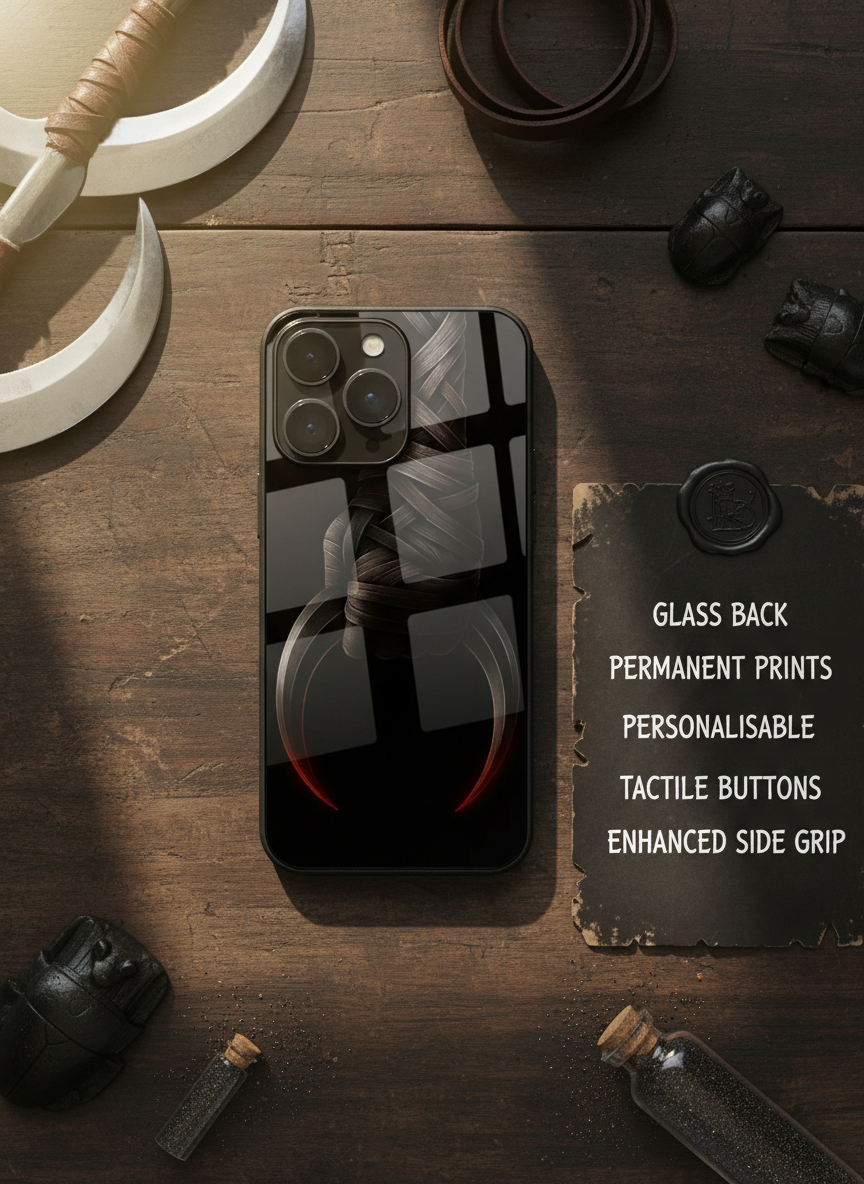 Shadowfang Premium Glass Back Cover For iPhone 11-17 Models
