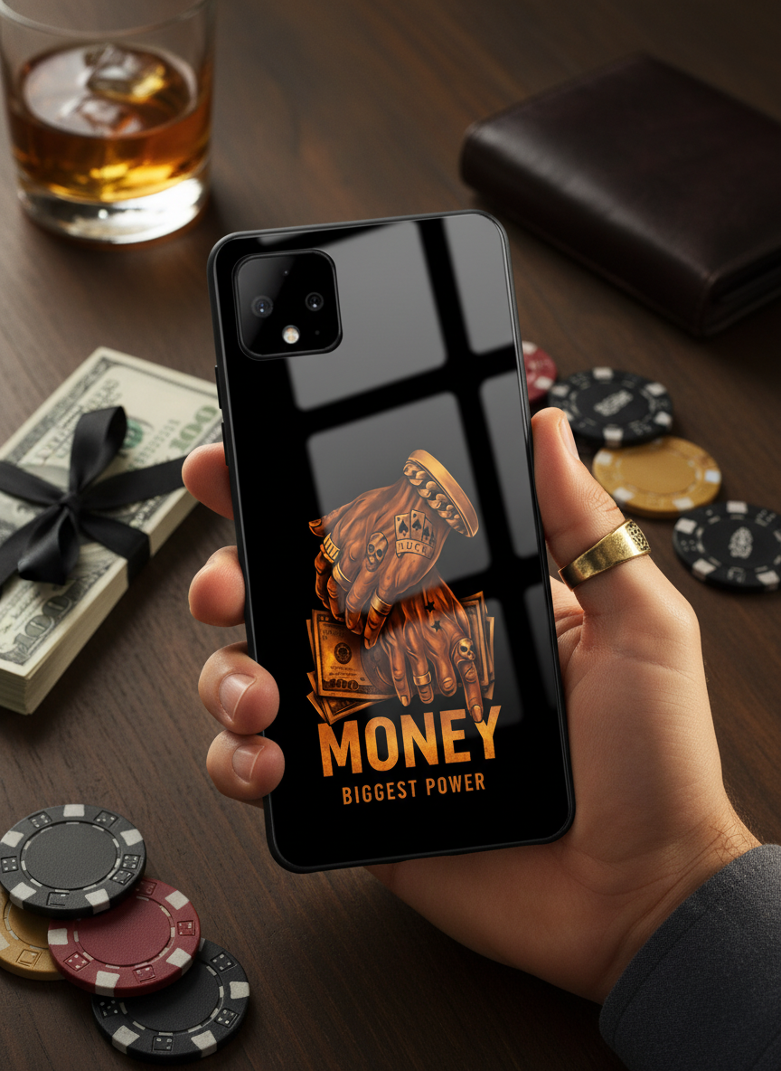 Cash Command Premium Glass Back Cover For Google Pixel 7,8,9,10 Series