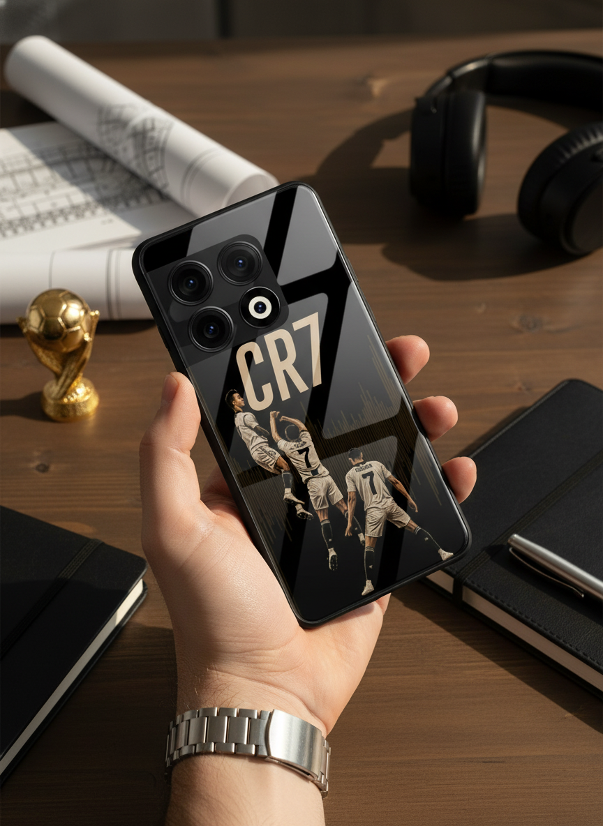 Air CR7 Mono Frame Glass Back Cover For One Plus 13, 12, 11, 10