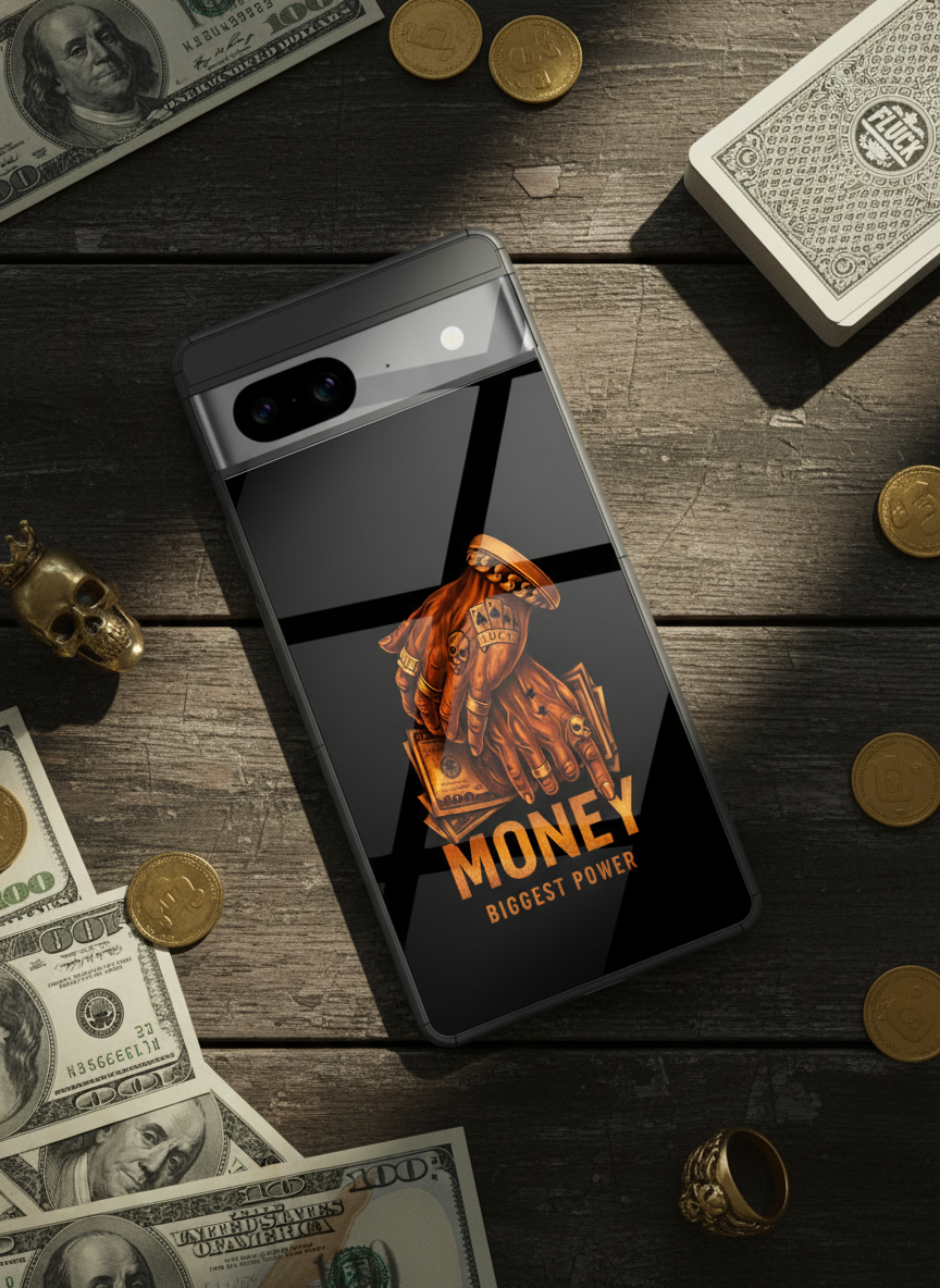 Cash Command Premium Glass Back Cover For Google Pixel 7,8,9,10 Series