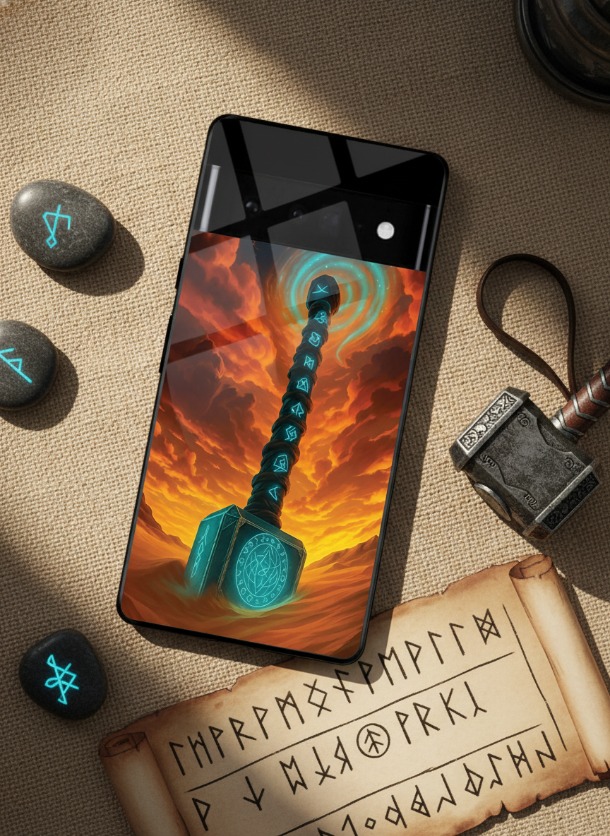 Mjolnir is it You ? Premium Glass Back Cover For Google Pixel 7,8,9,10 Series